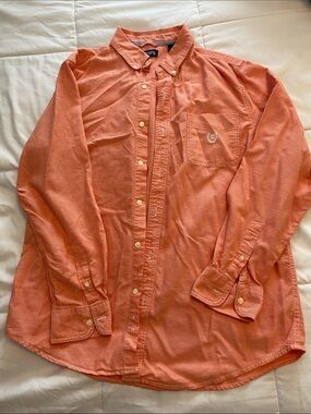 Chaps Coral Button-Up Shirt 100% Cotton
